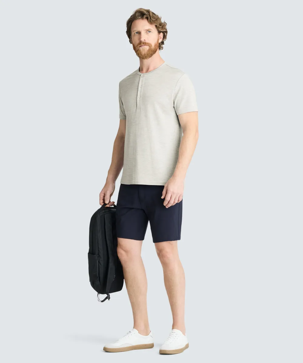 Men's Merino Short Sleeve Henley 45