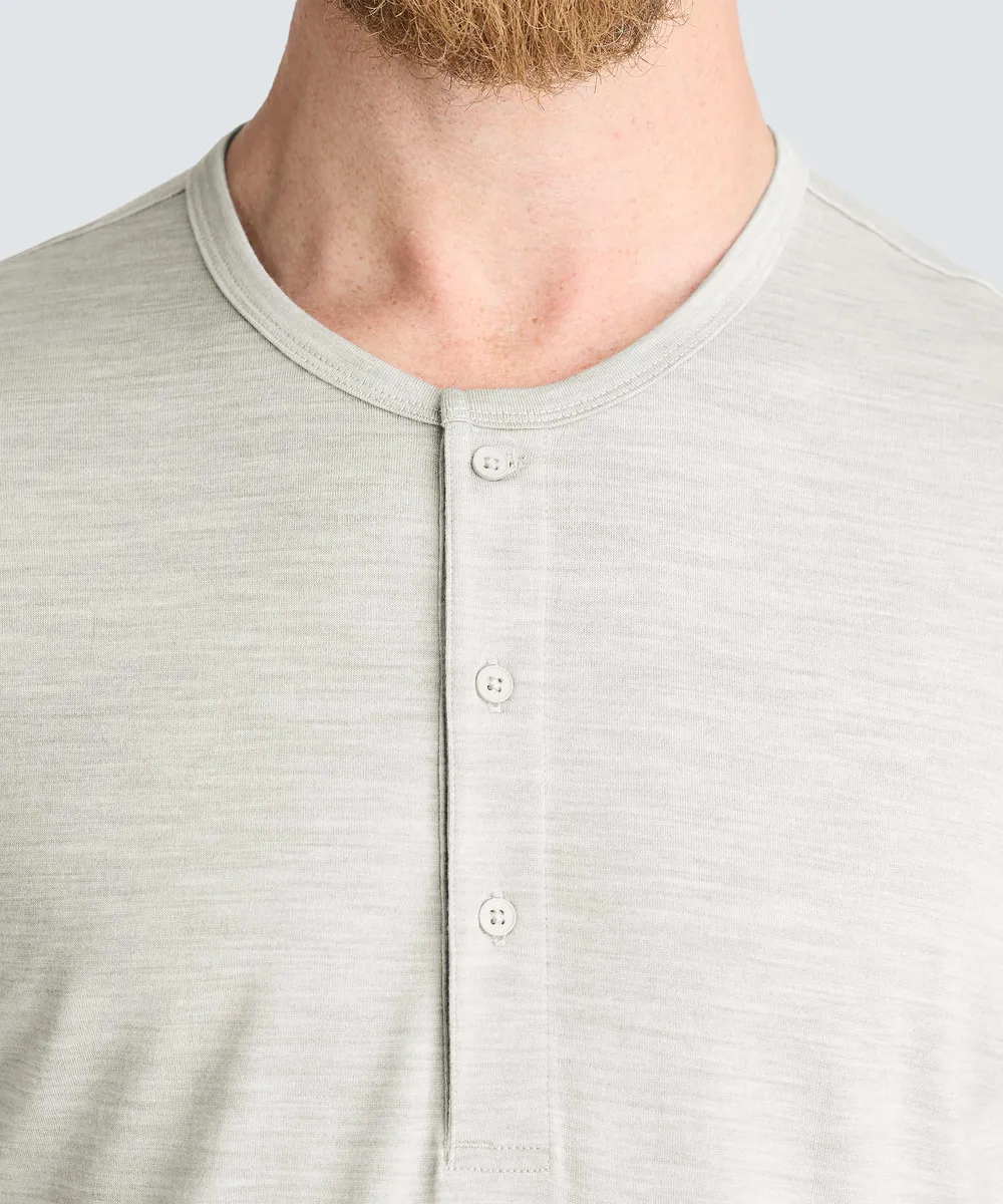 Men's Merino Short Sleeve Henley 46