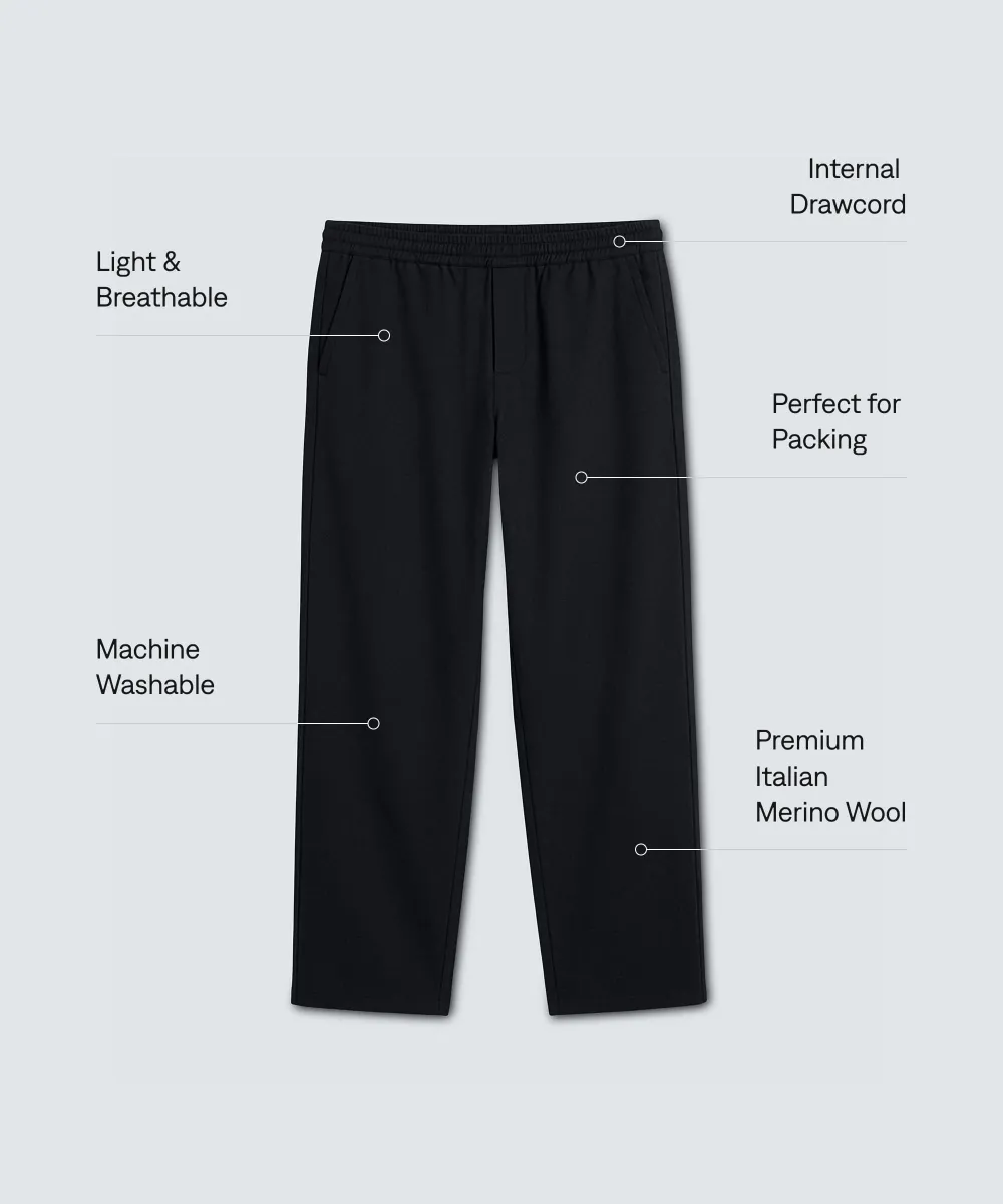 Men's Pull-On Merino Travel Pants 14