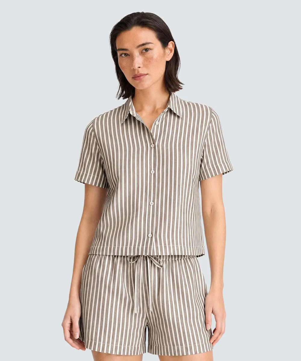 Women’s Merino Linen Short Sleeve Shirt