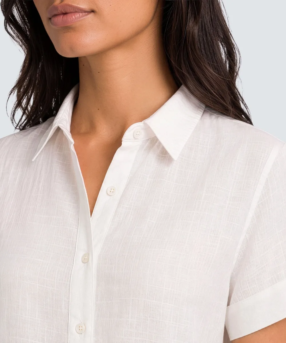Women’s Merino Linen Short Sleeve Shirt 12