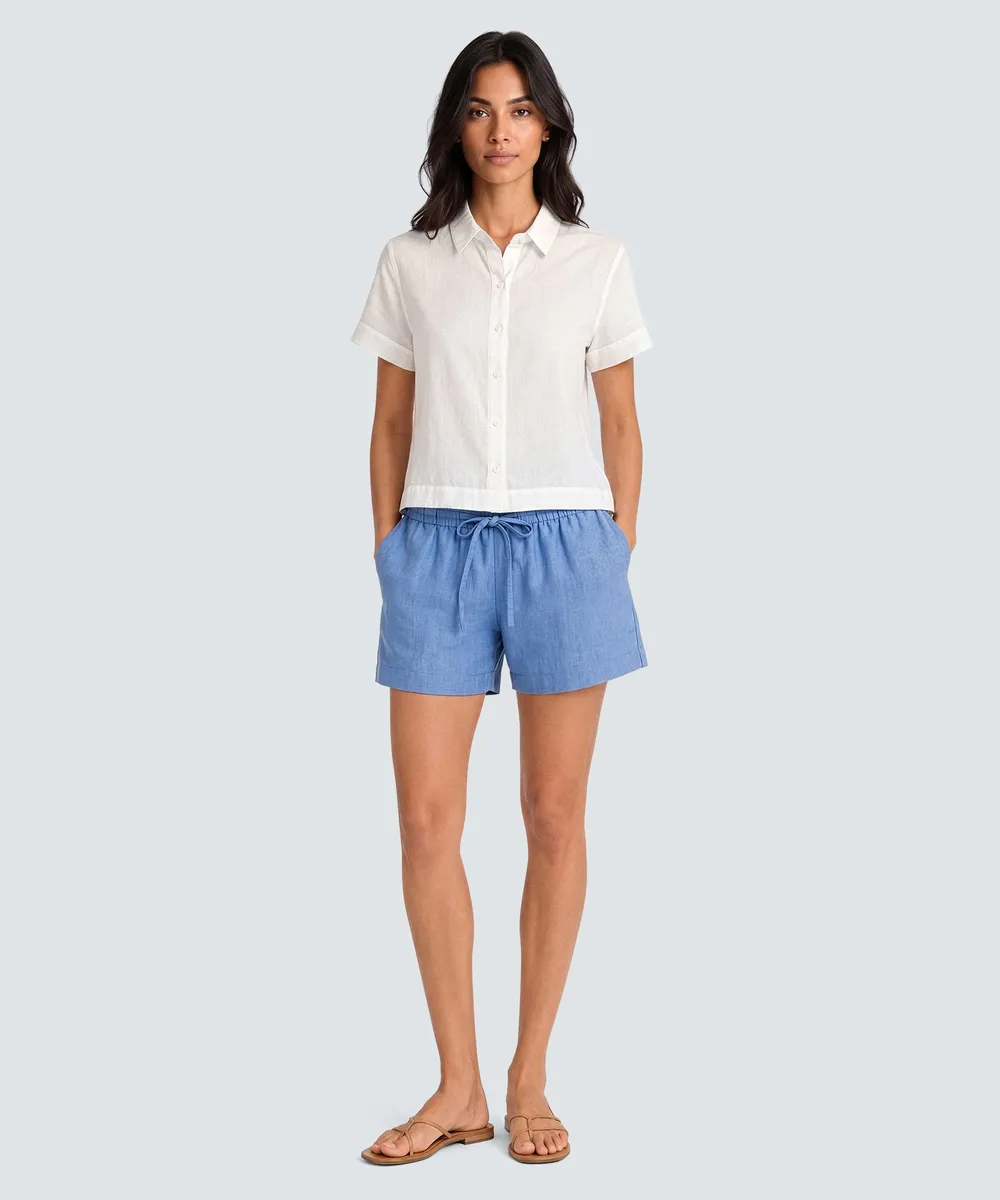 Women’s Merino Linen Short Sleeve Shirt 13