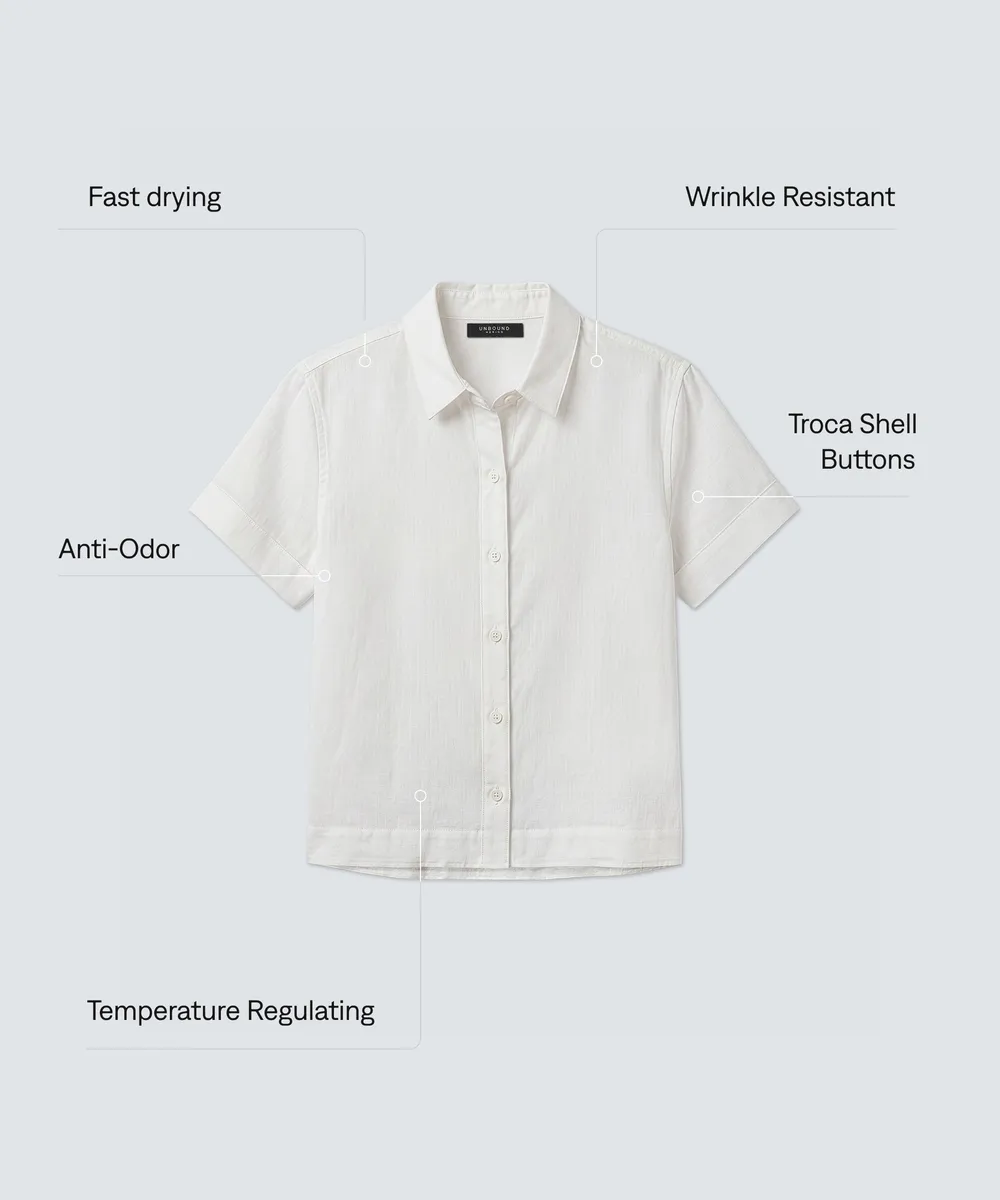 Women’s Merino Linen Short Sleeve Shirt 16
