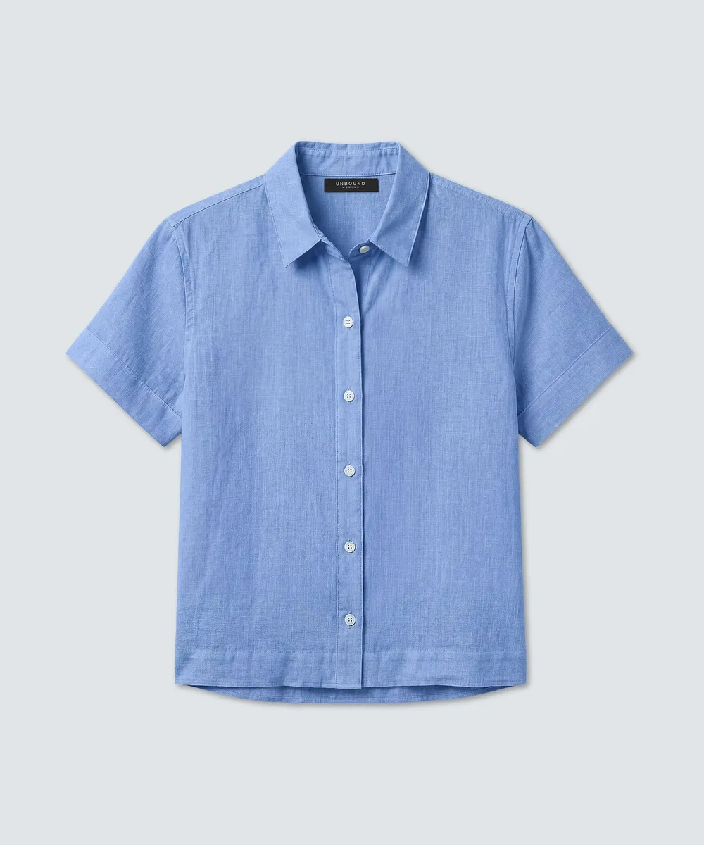 Women’s Merino Linen Short Sleeve Shirt 10
