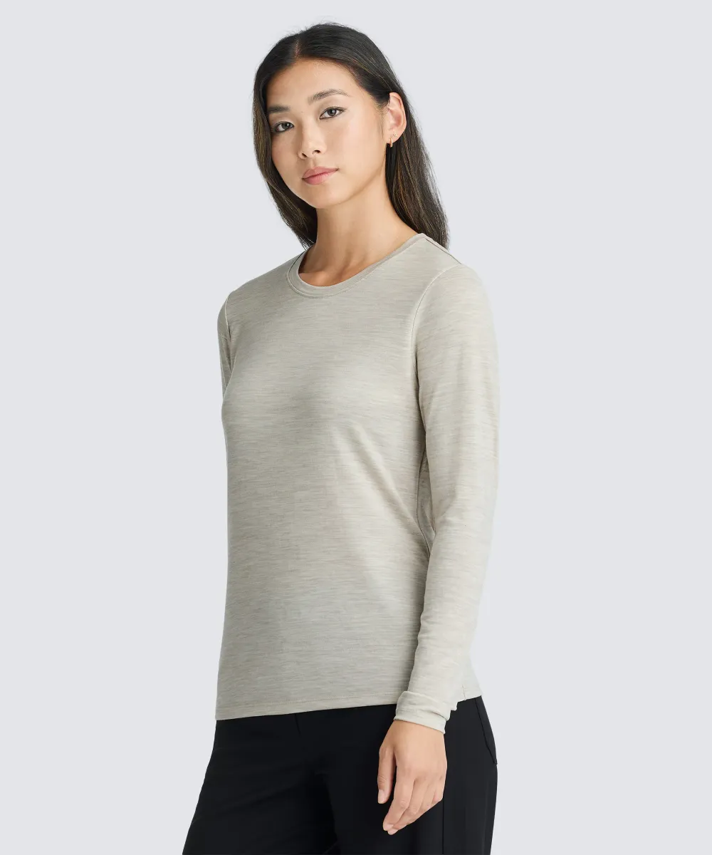 Women's Long Sleeve Merino Crew 15