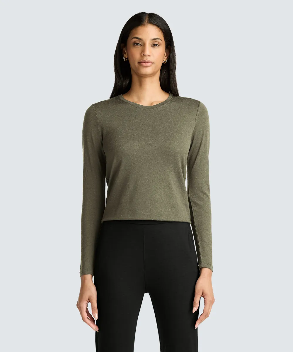 Women's Long Sleeve Merino Crew 18