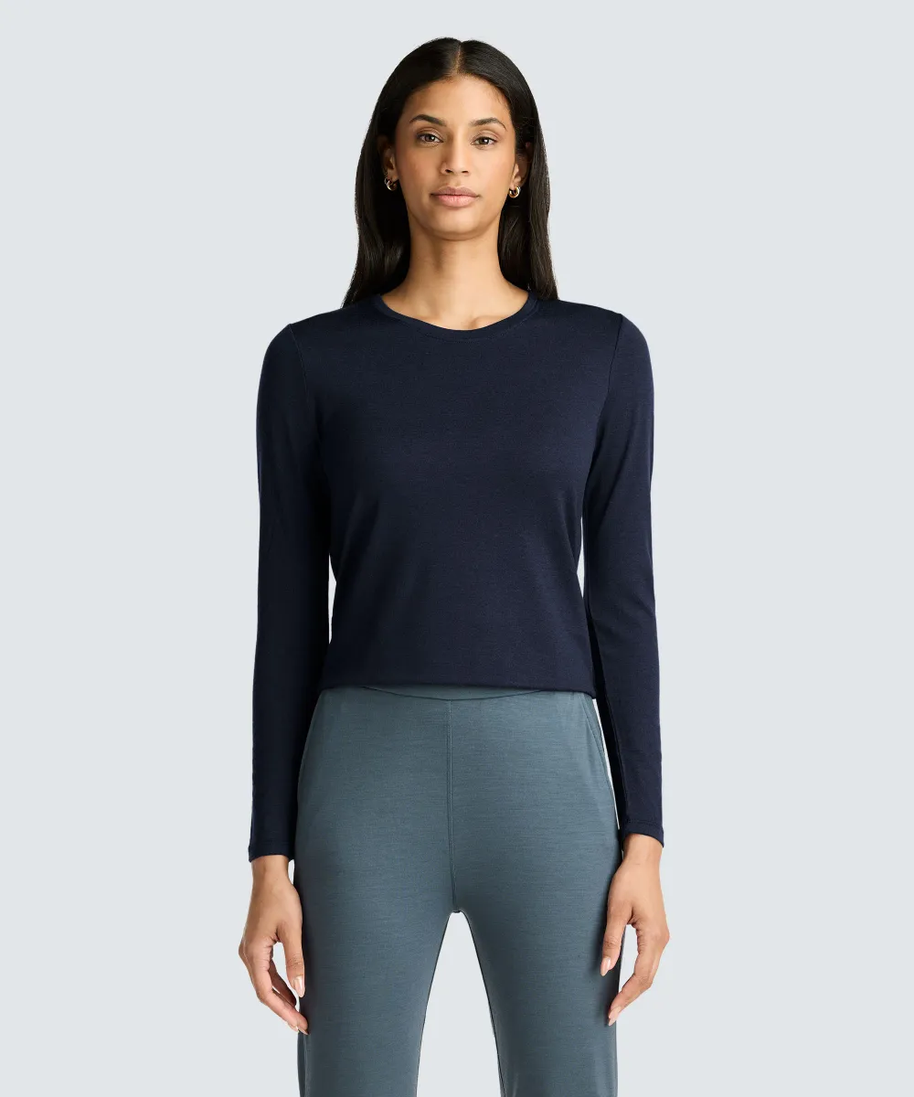 Women's Long Sleeve Merino Crew 23