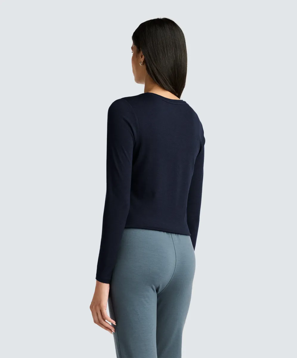 Women's Long Sleeve Merino Crew 26