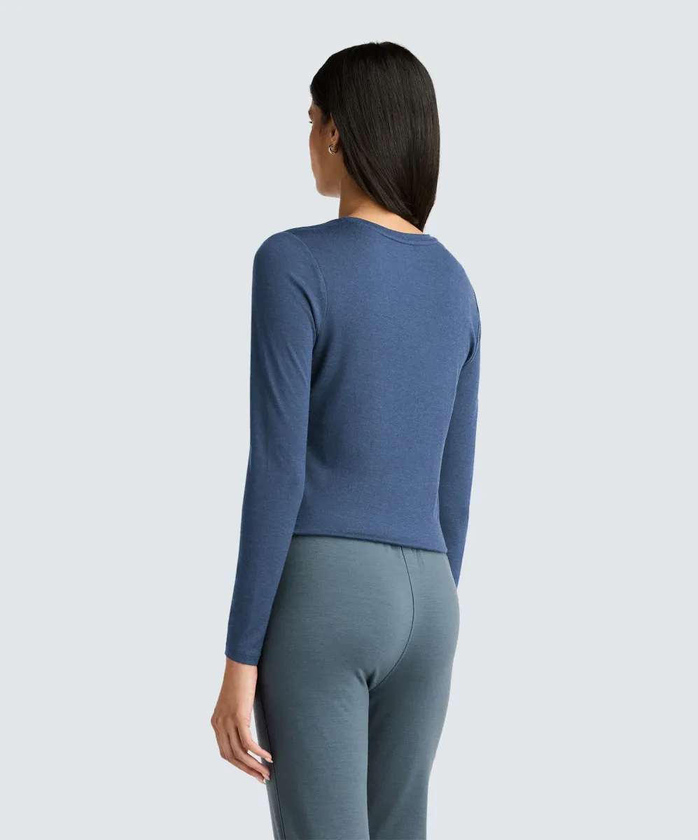 Women's Long Sleeve Merino Crew 36