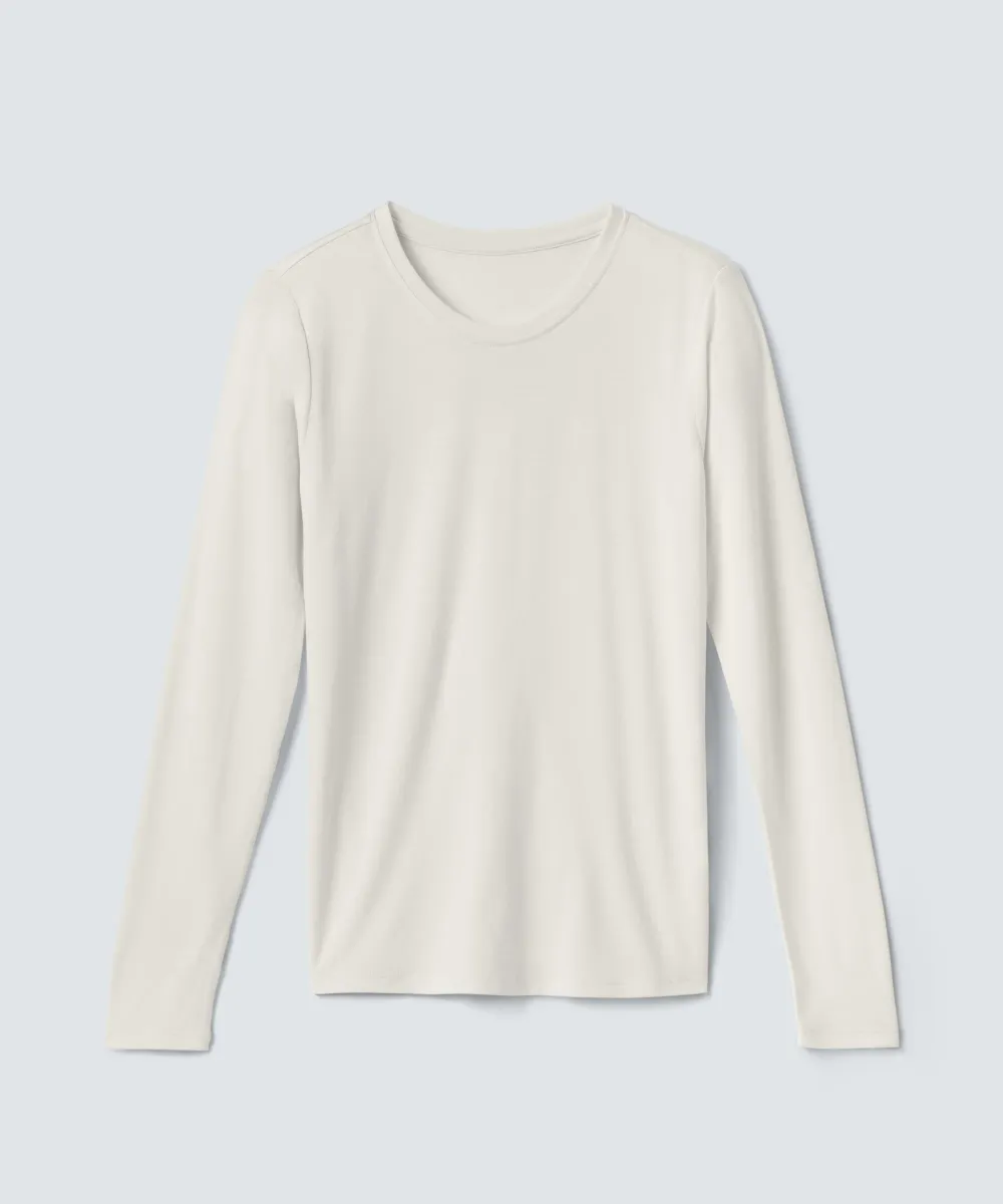 Women's Long Sleeve Merino Crew 6