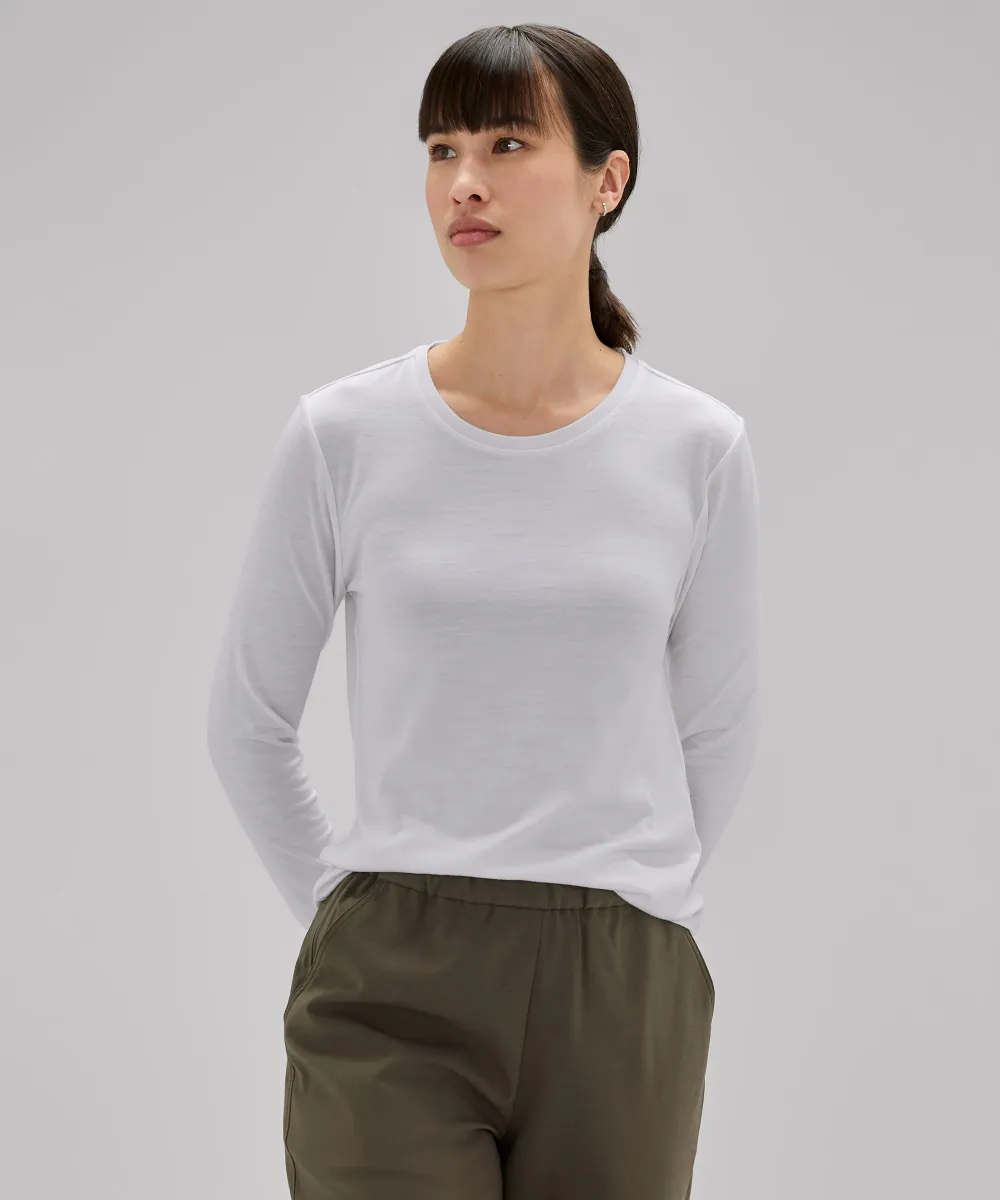 Women's Long Sleeve Merino Crew 54