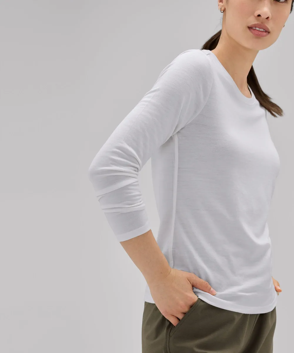 Women's Long Sleeve Merino Crew 56