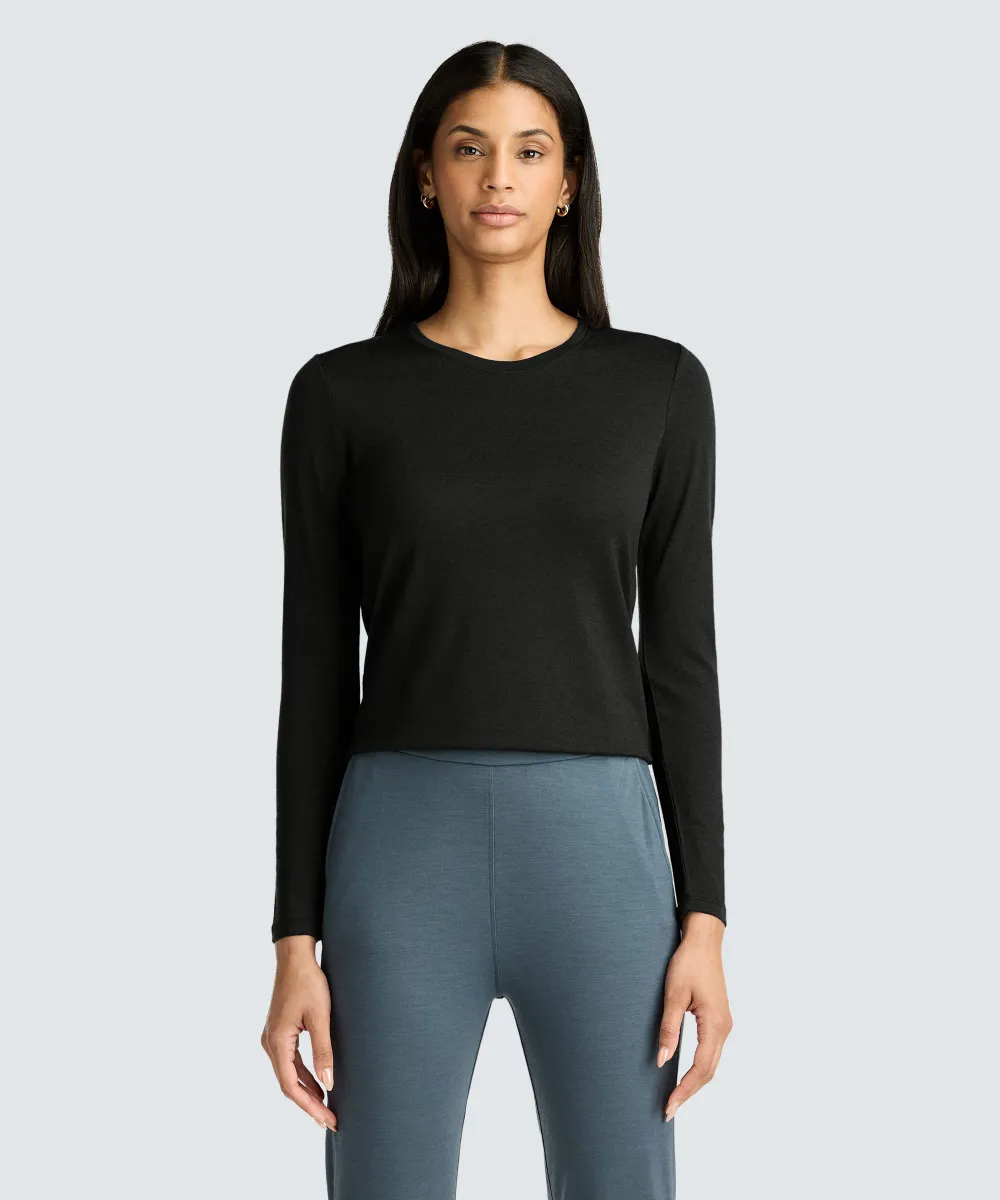 Women's Long Sleeve Merino Crew 7
