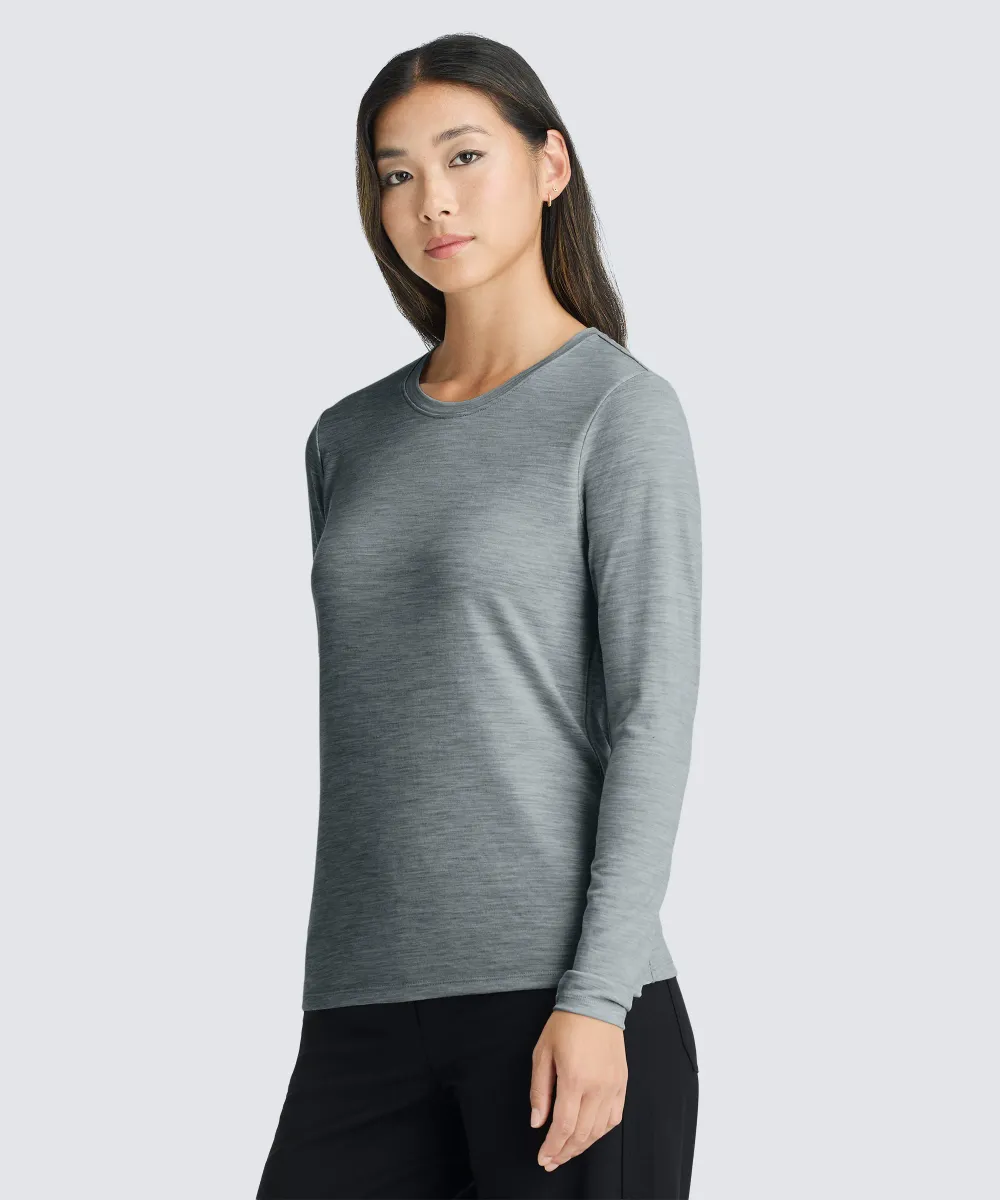 Women's Long Sleeve Merino Crew 65