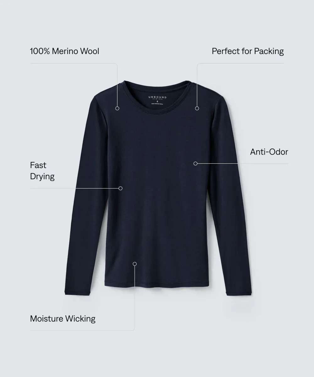 Women's Long Sleeve Merino Crew 89