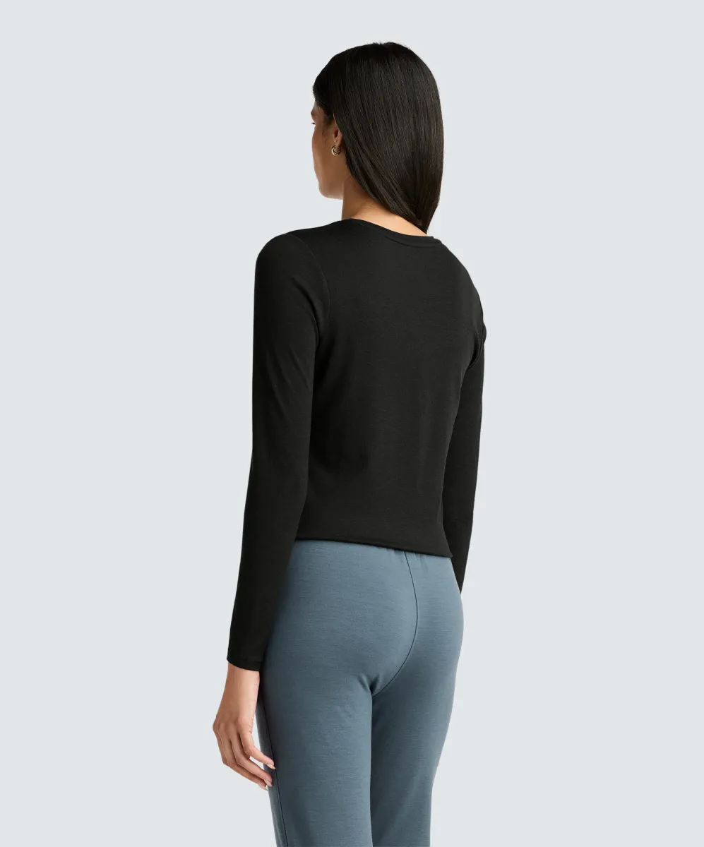 Women's Long Sleeve Merino Crew 10