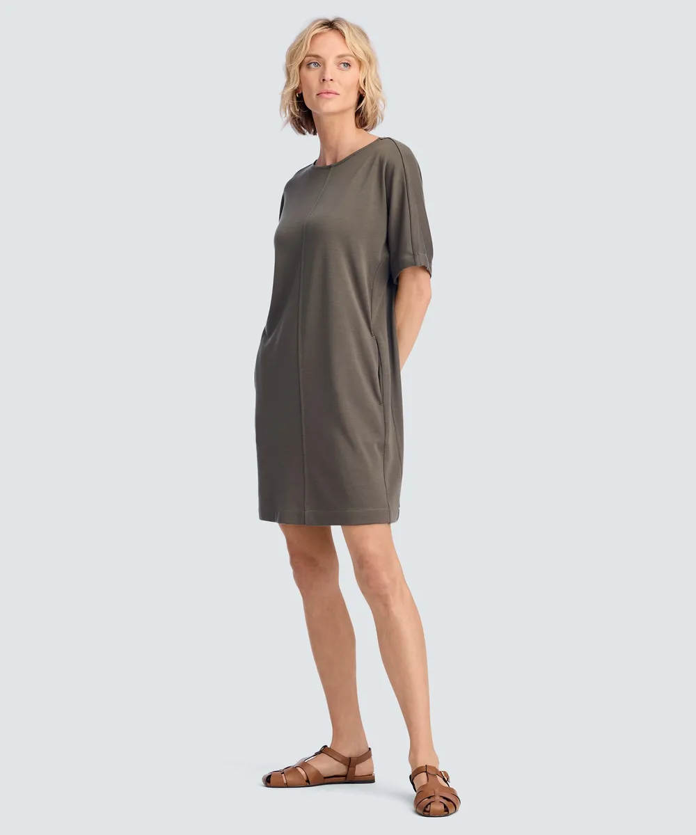 Women's Merino Boatneck T-Shirt Dress 2