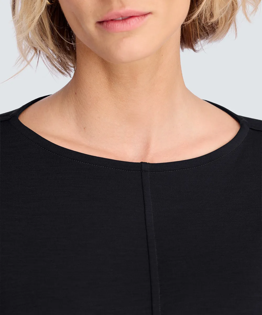 Women's Merino Boatneck T-Shirt Dress 11