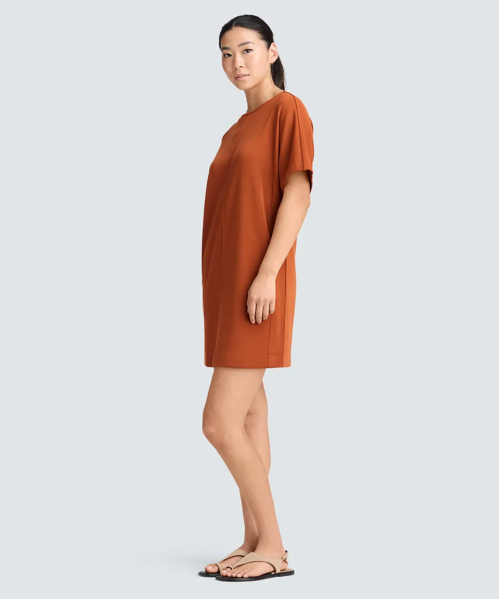 Women's Merino Boatneck T-Shirt Dress 14
