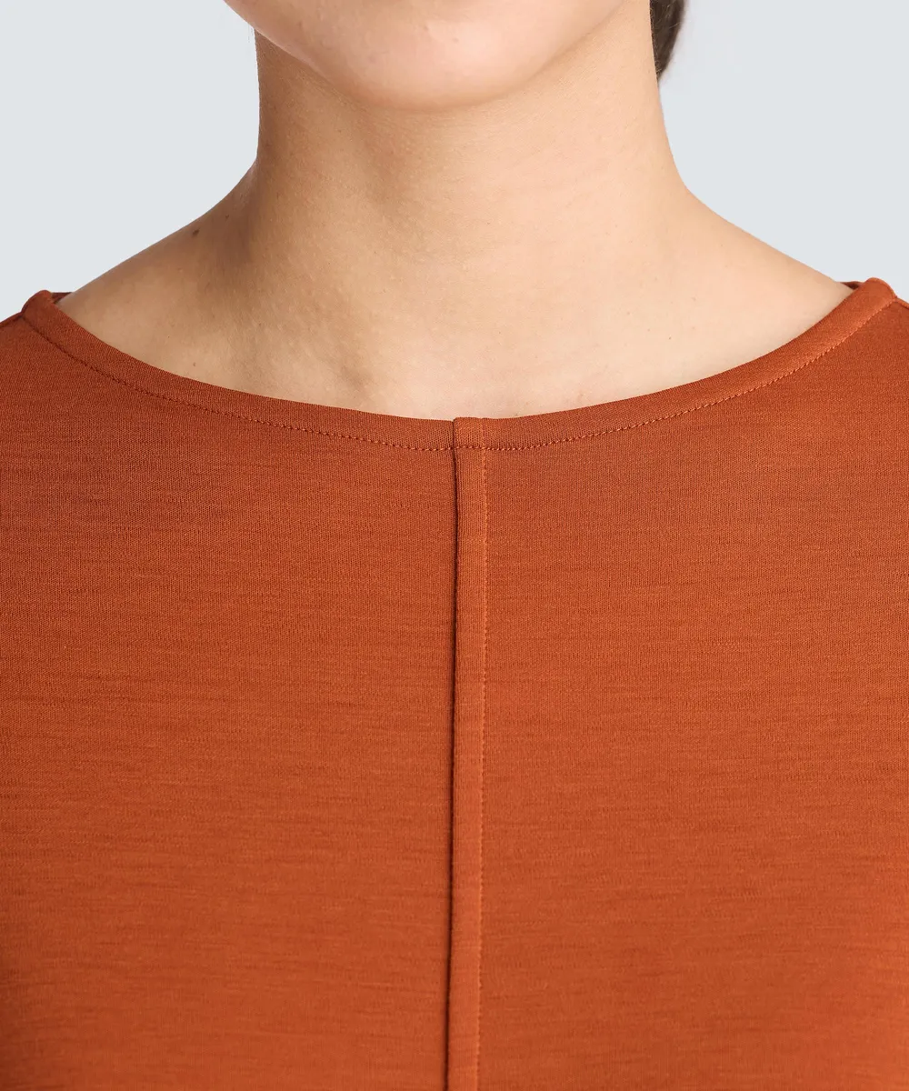Women's Merino Boatneck T-Shirt Dress 17