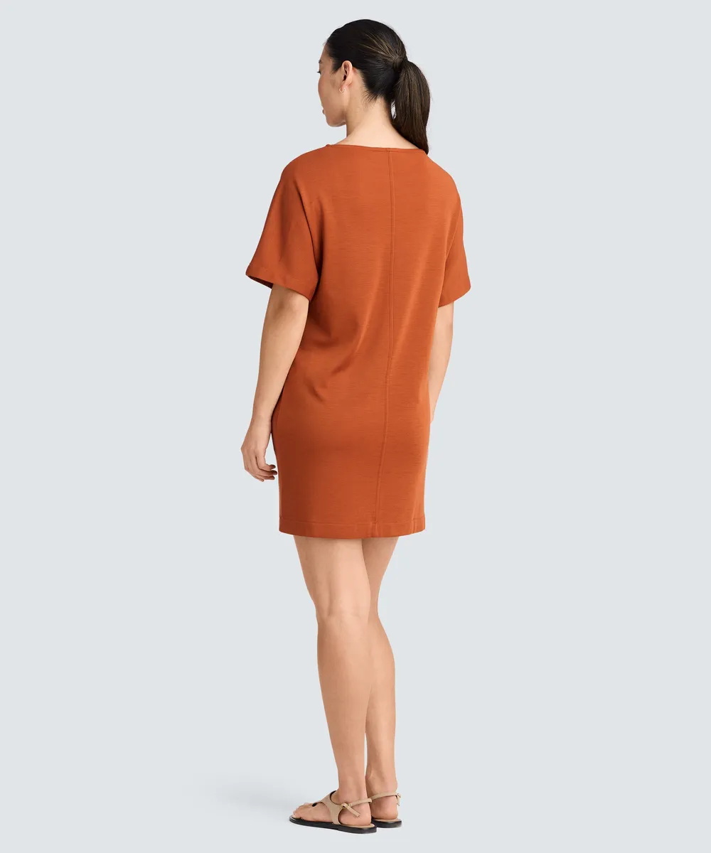 Women's Merino Boatneck T-Shirt Dress 18