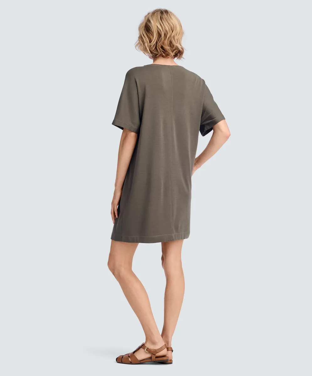 Women's Merino Boatneck T-Shirt Dress 6