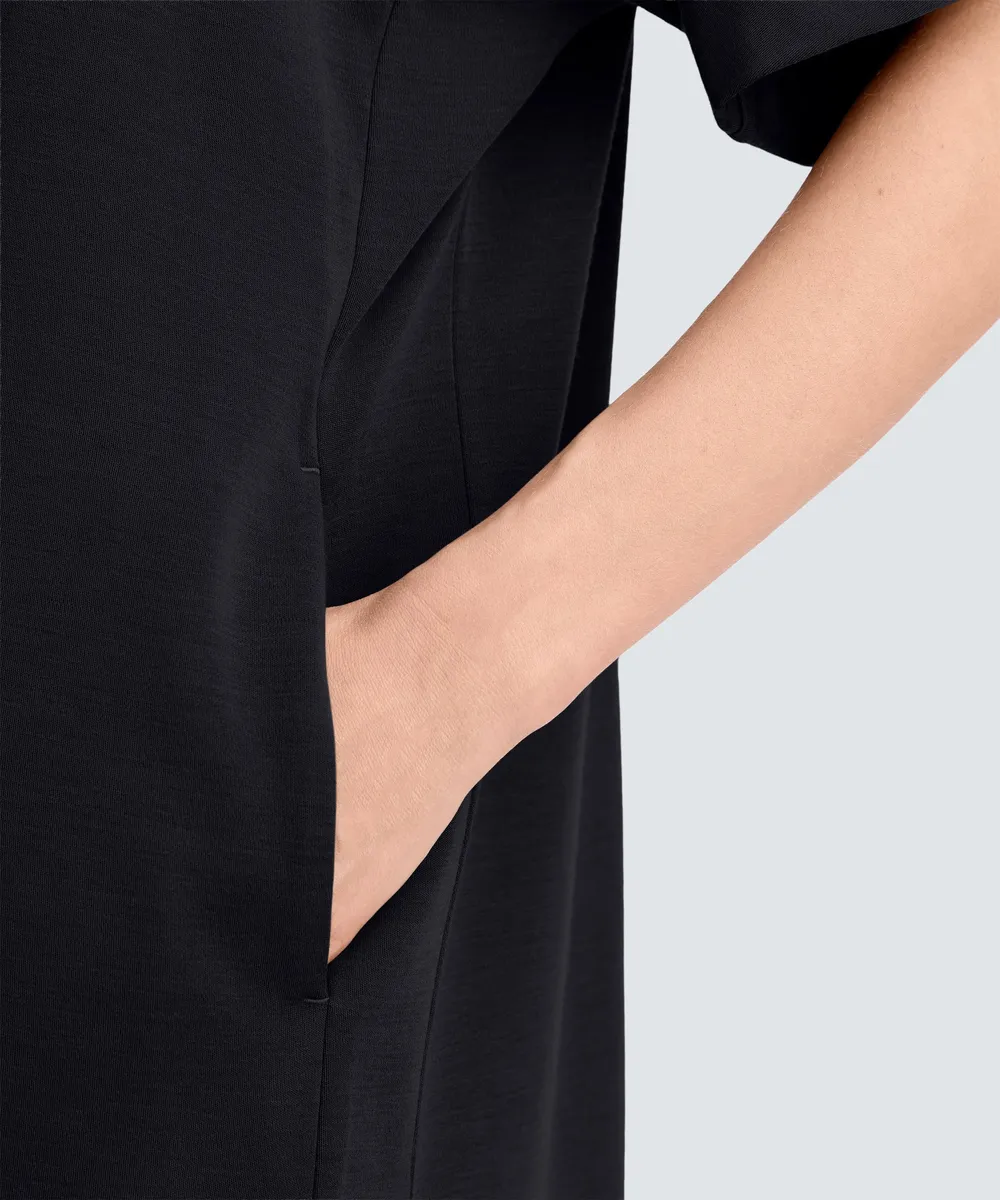 Women's Merino Boatneck T-Shirt Dress 10