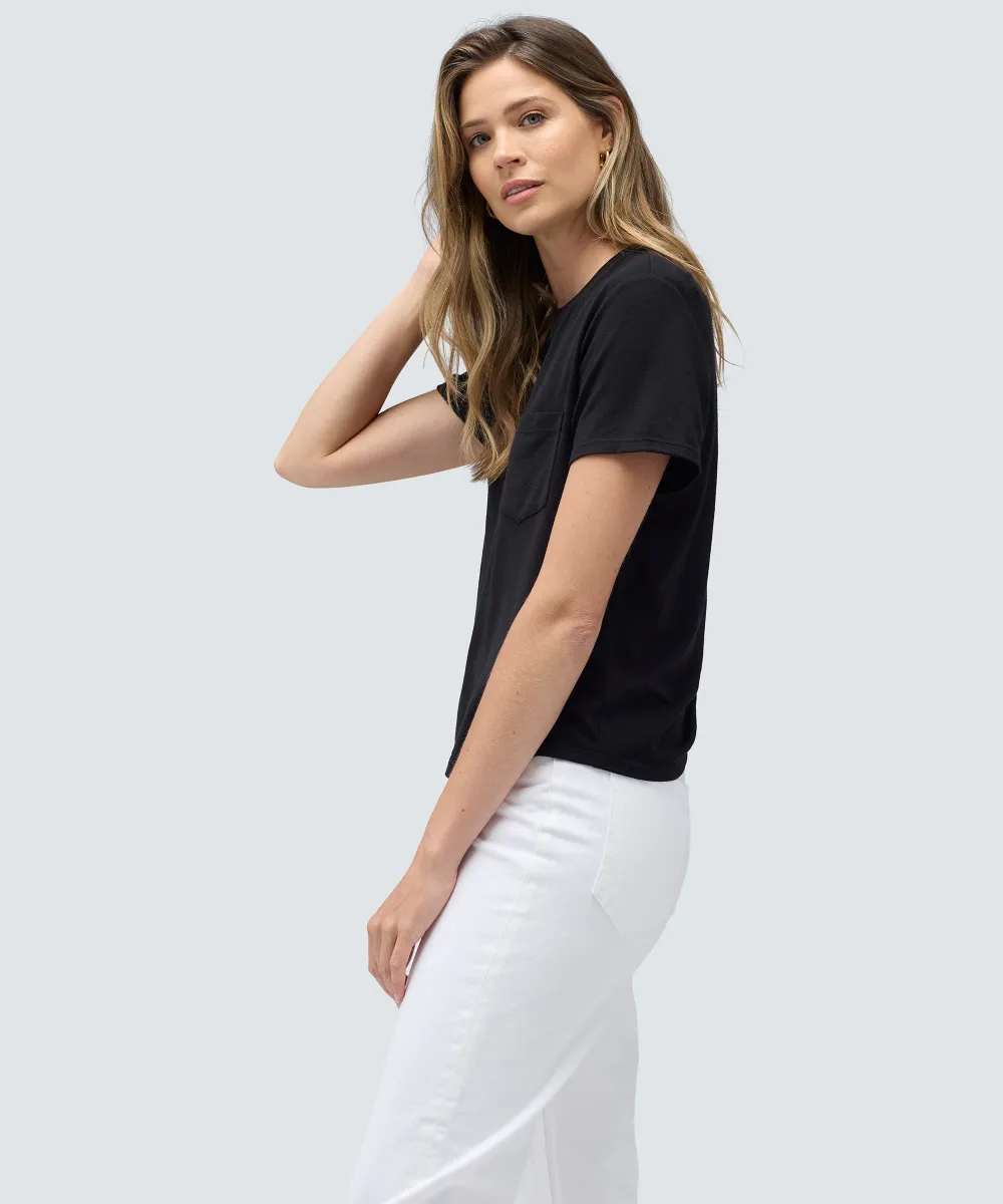 Women's Merino Boxy Pocket Tee 11