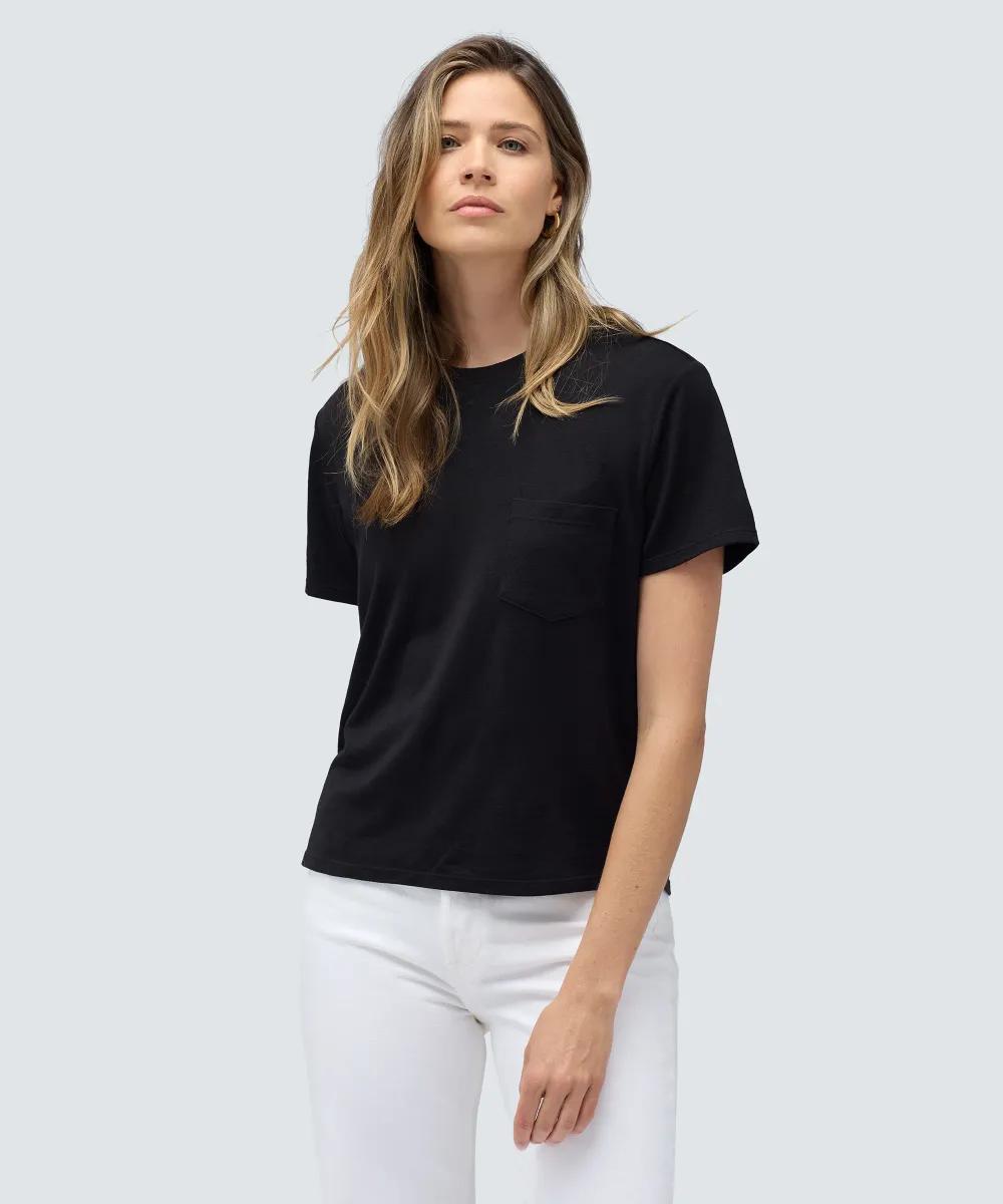 Women's Merino Boxy Pocket Tee 12