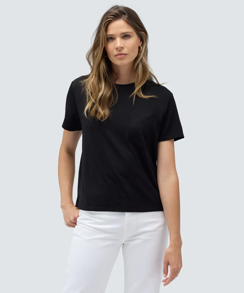 Women's Merino Boxy Pocket Tee 10