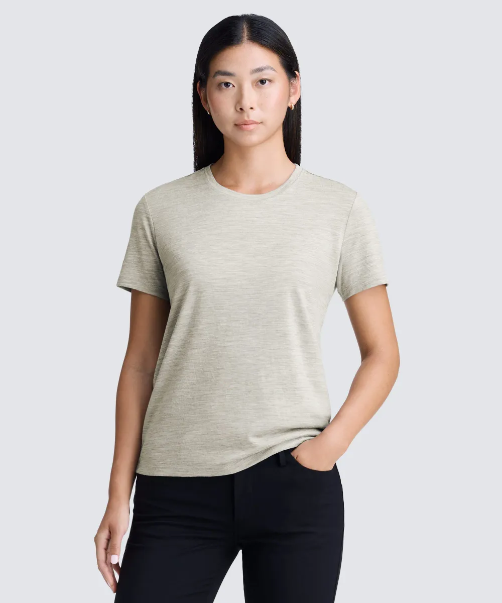 Women's Merino Crew Neck T-Shirt 18