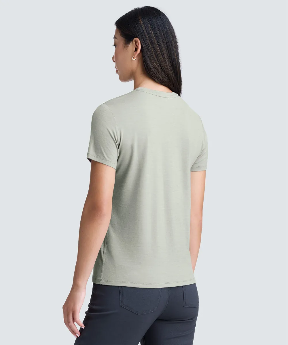 Women's Merino Crew Neck T-Shirt 46