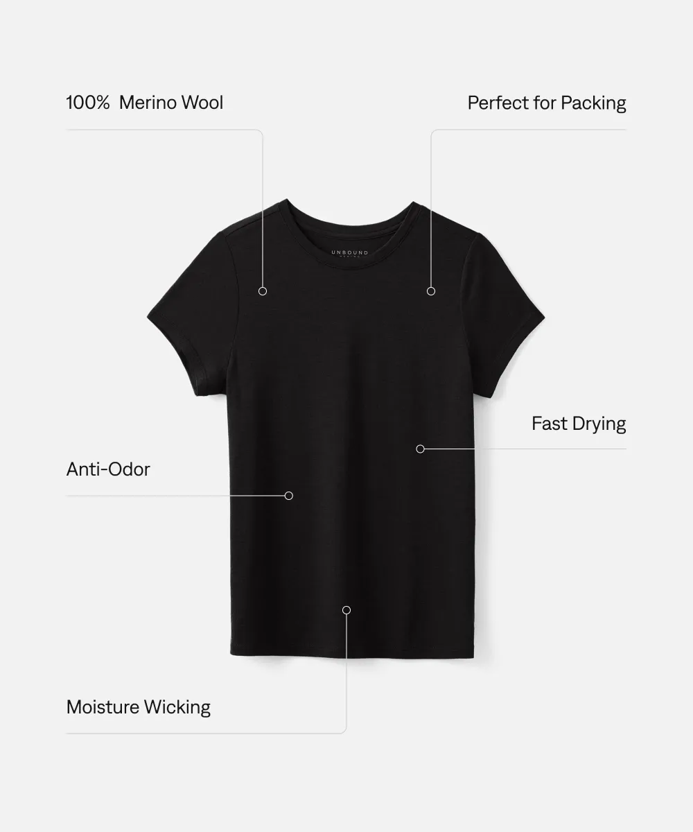 Women's Merino Crew Neck T-Shirt 93