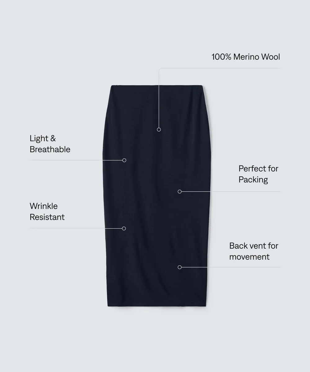 Women's Merino Maxi Skirt 11