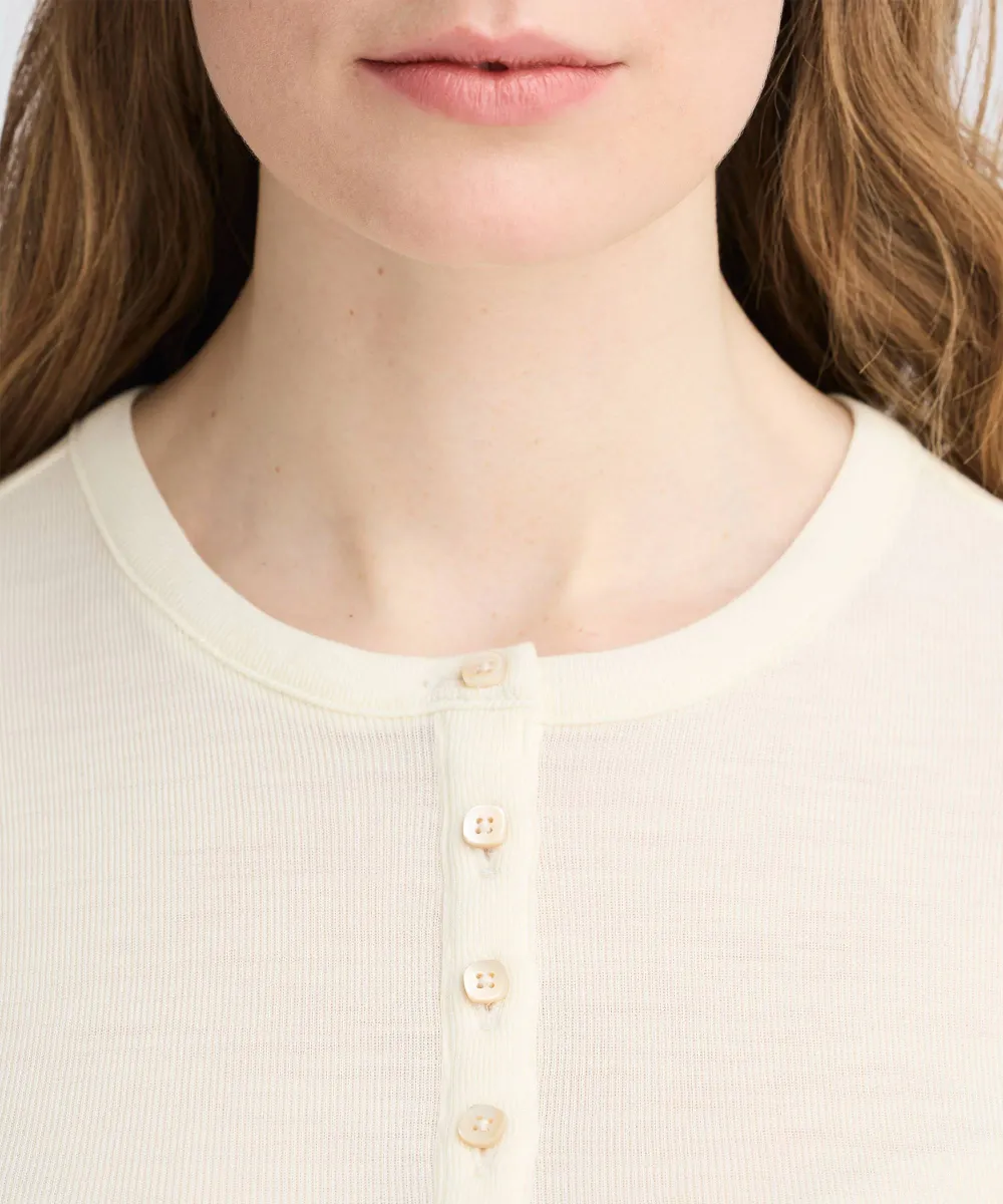 Women's Merino Rib Henley 18