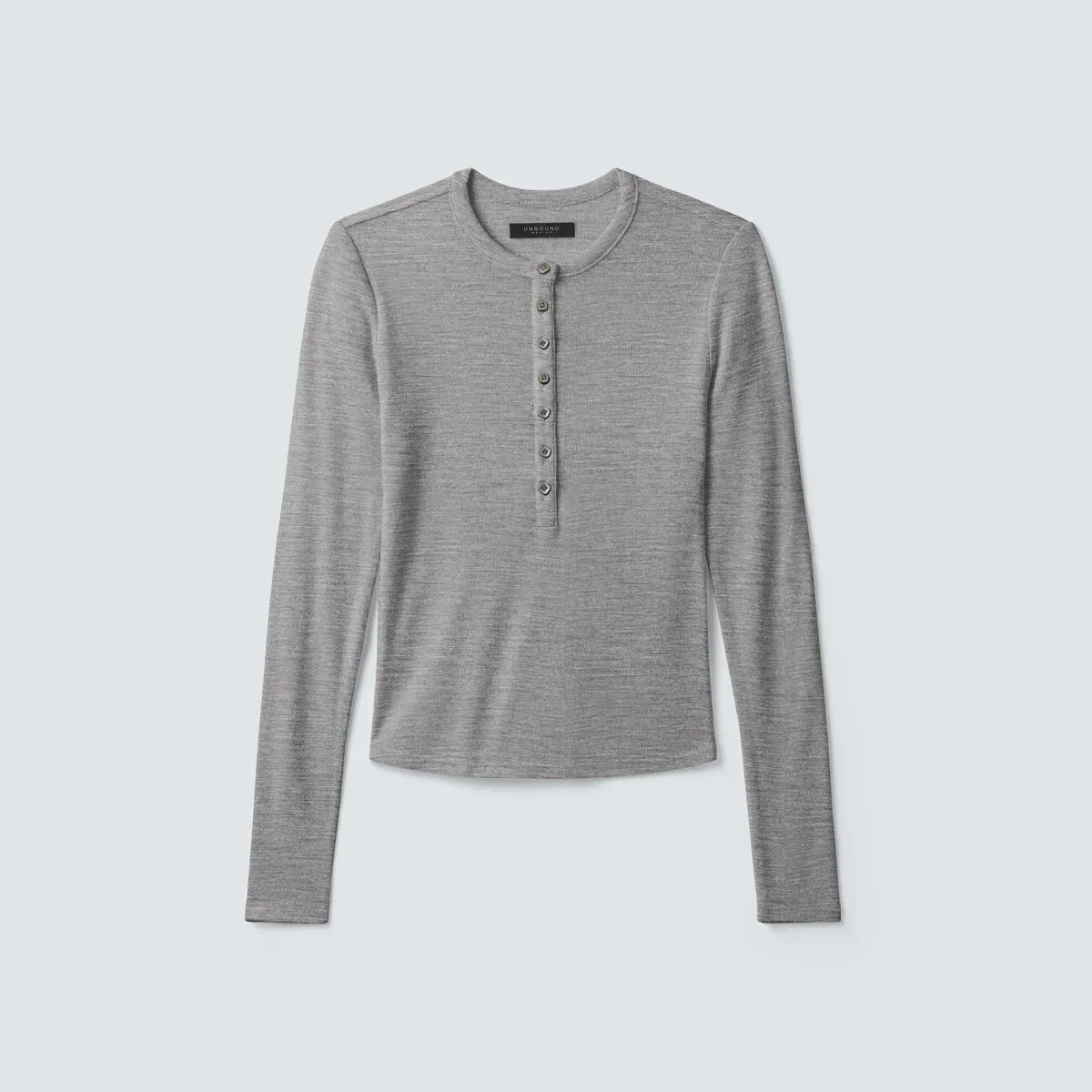 Women's Merino Rib Henley 5