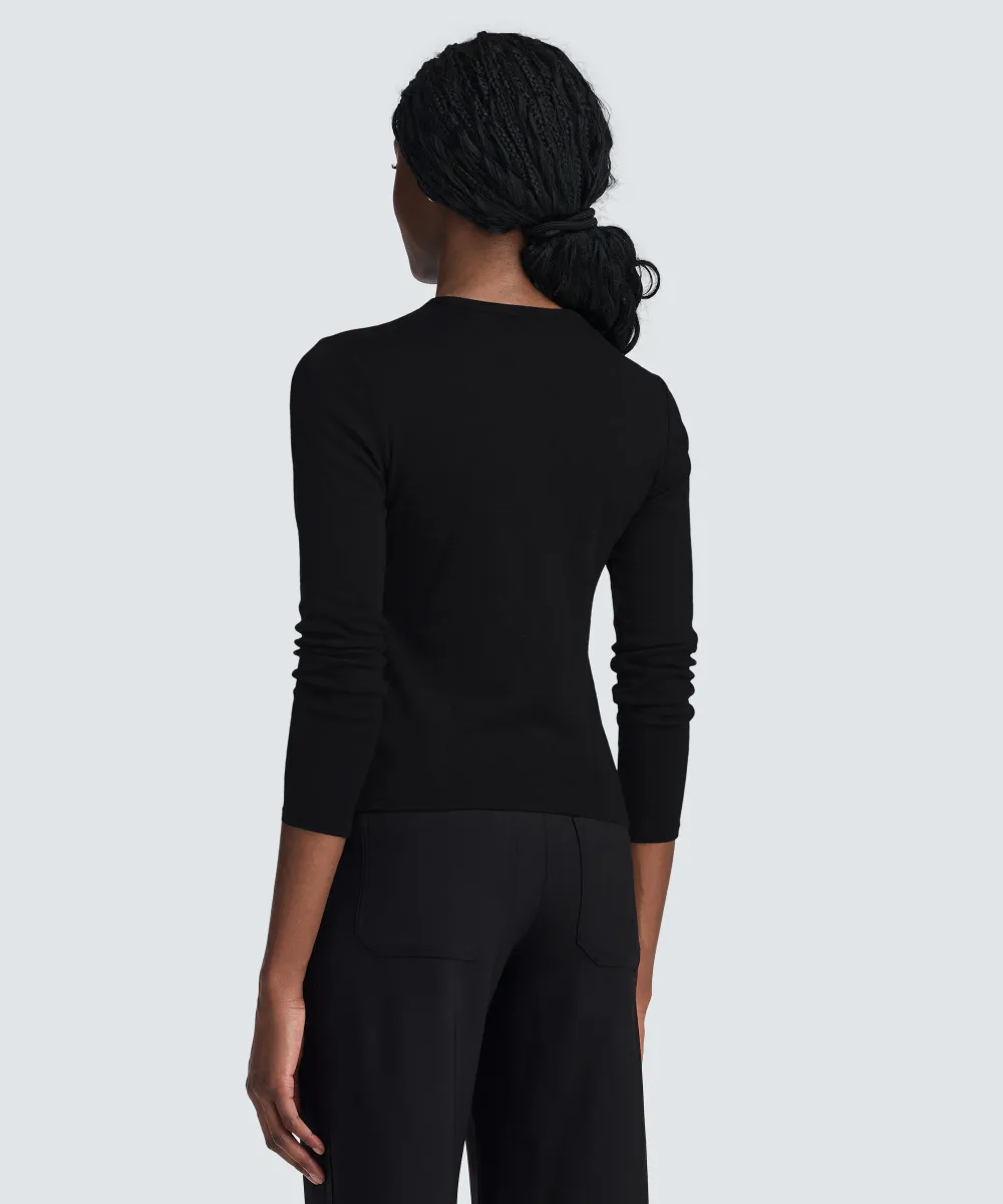 Women's Merino Rib Henley 9