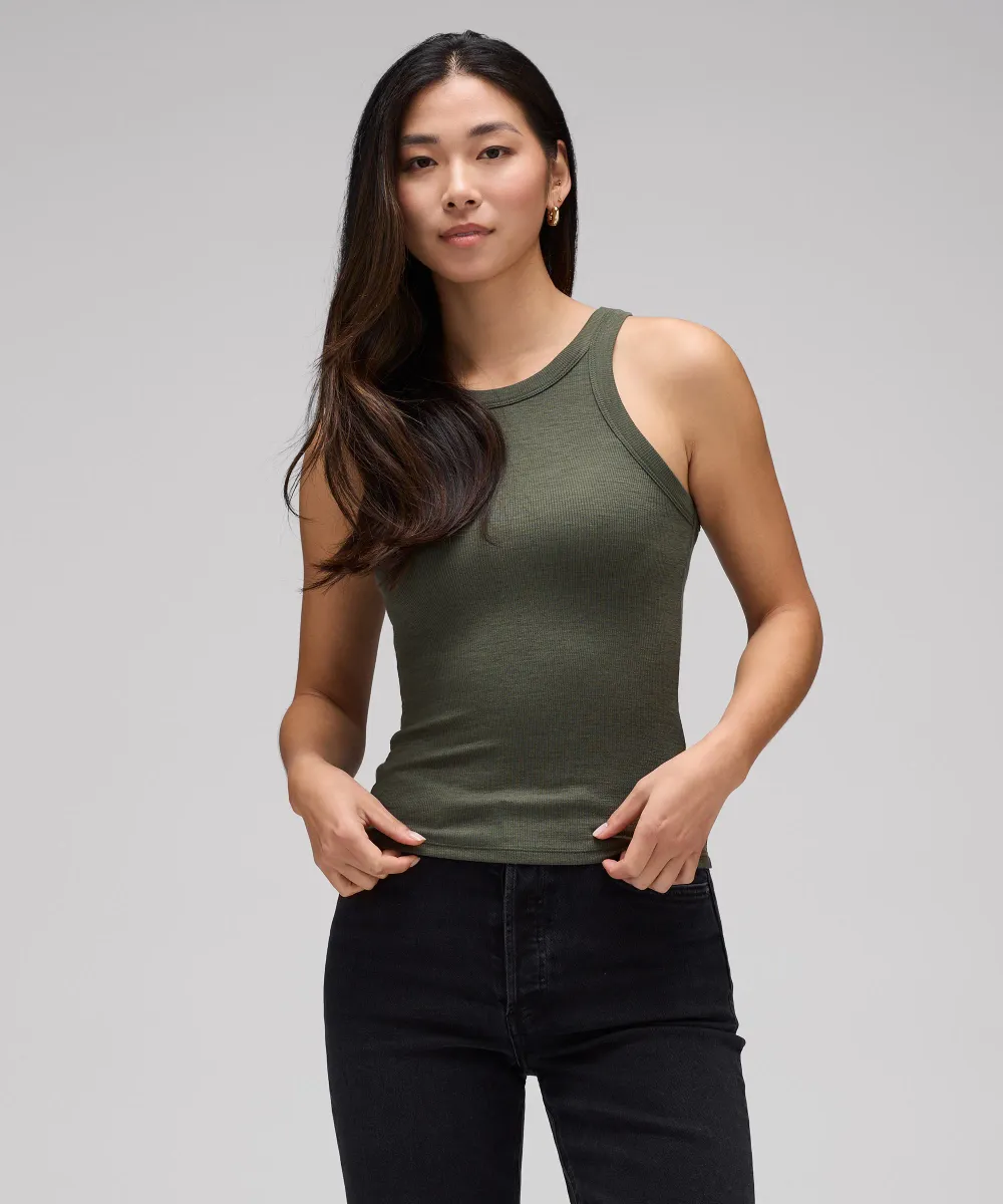 Women's Merino Rib Racer Tank 17