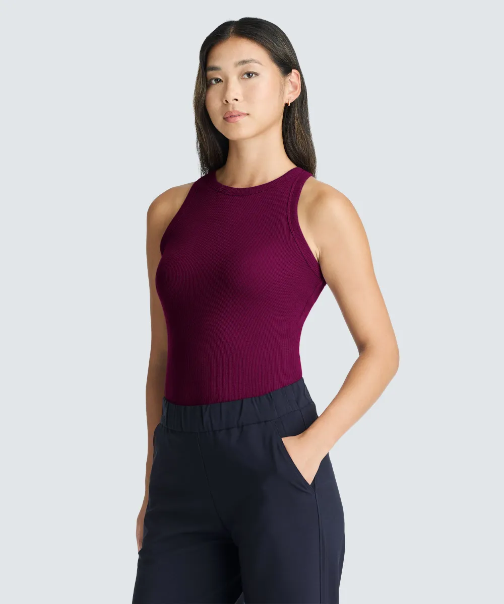 Women's Merino Rib Racer Tank 50