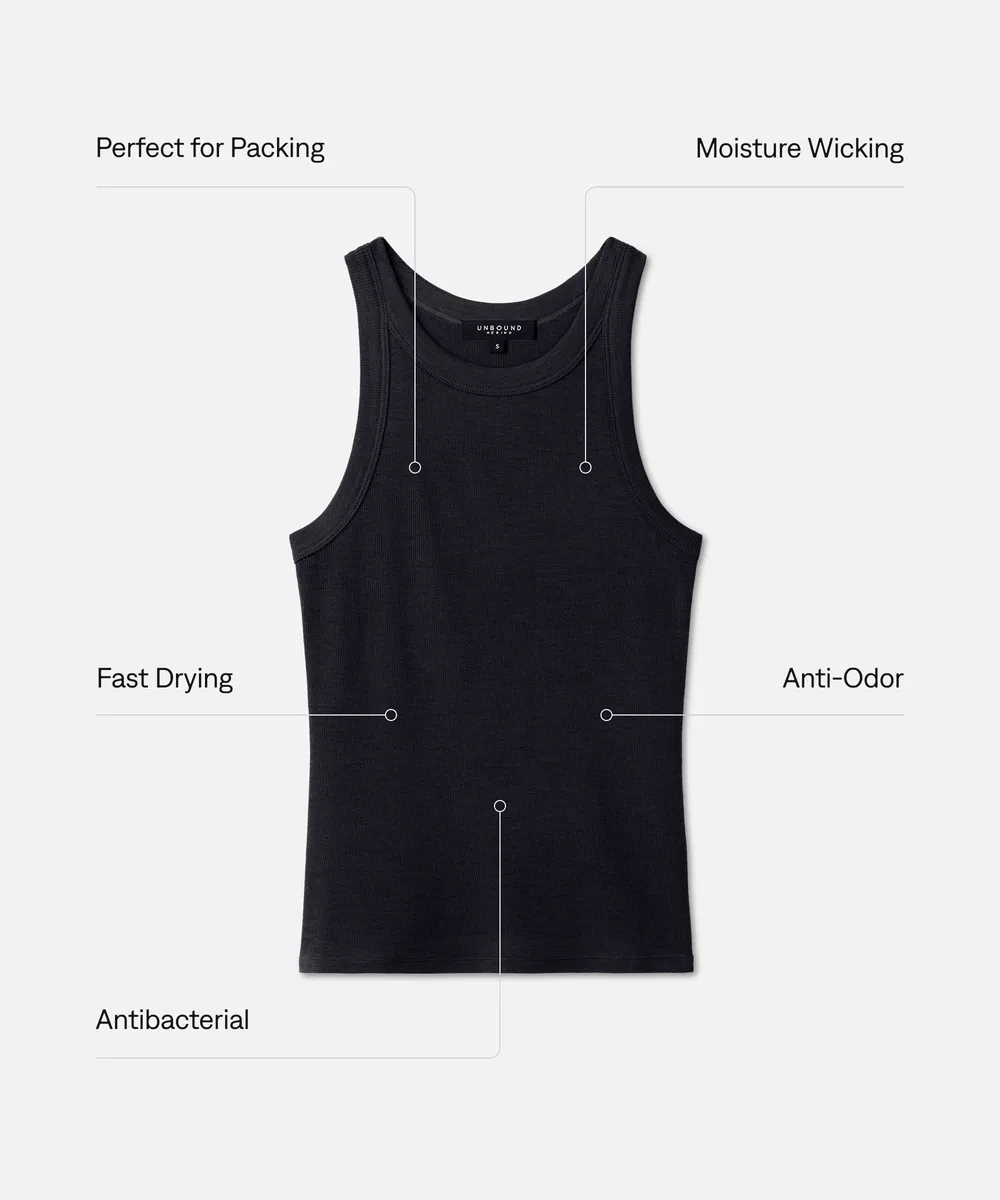 Women's Merino Rib Racer Tank 54