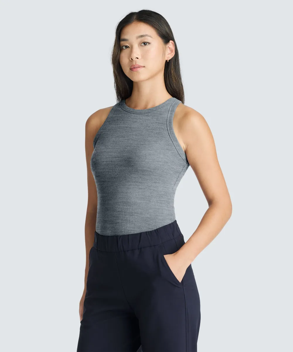 Women's Merino Rib Racer Tank 9