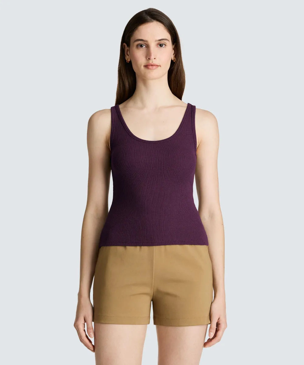 Women's Merino Rib Scoop Neck Tank