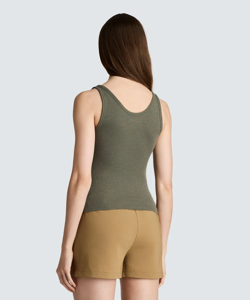 Women's Merino Rib Scoop Neck Tank 14