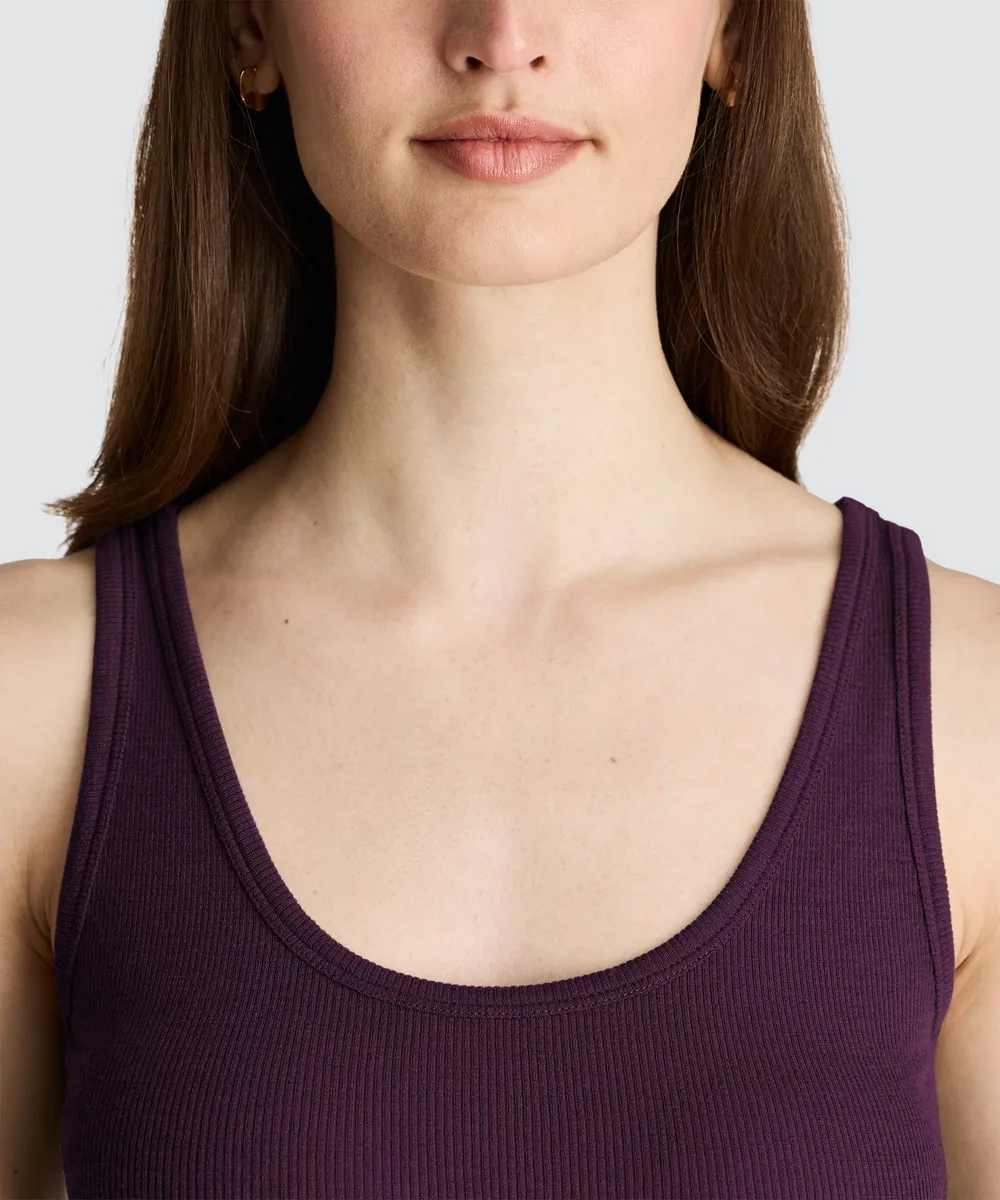 Women's Merino Rib Scoop Neck Tank 3