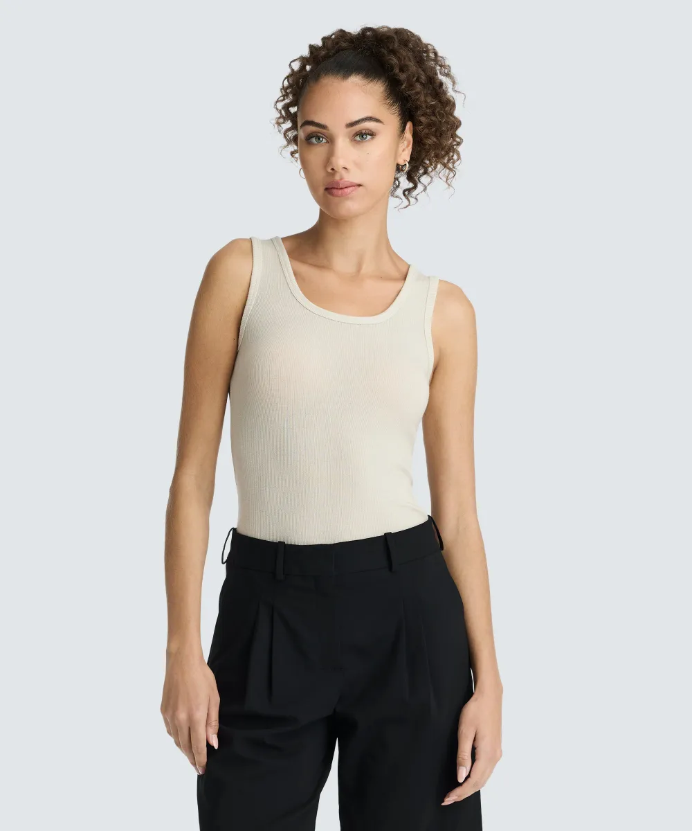 Women's Merino Rib Scoop Neck Tank 22