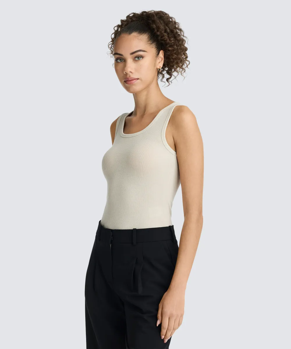 Women's Merino Rib Scoop Neck Tank 24