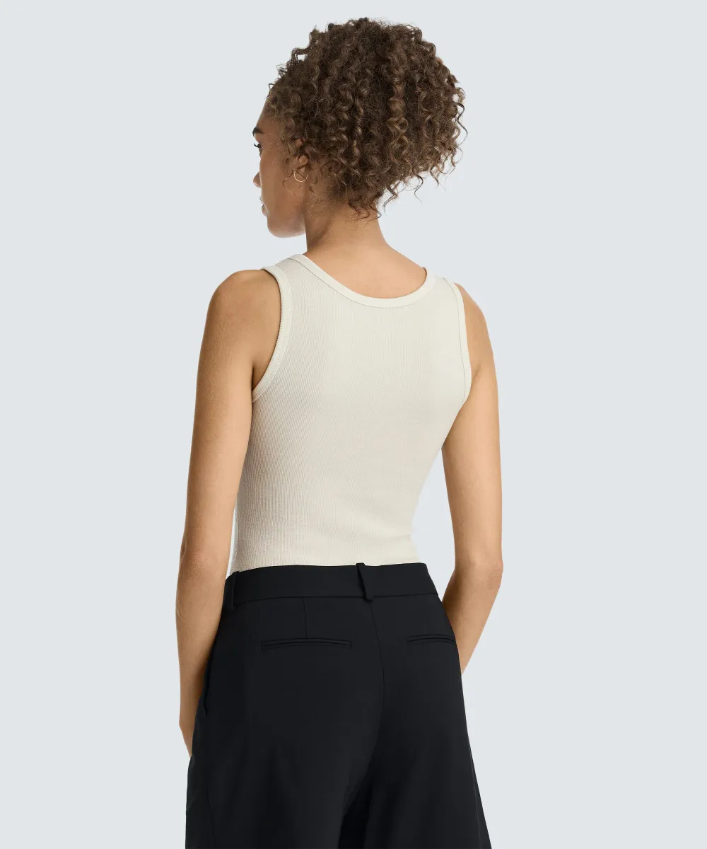 Women's Merino Rib Scoop Neck Tank 26