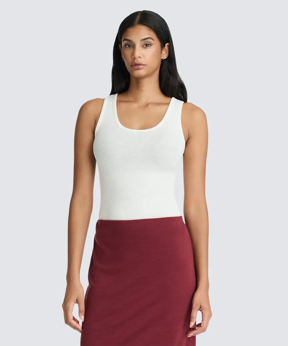 Women's Merino Rib Scoop Neck Tank 28