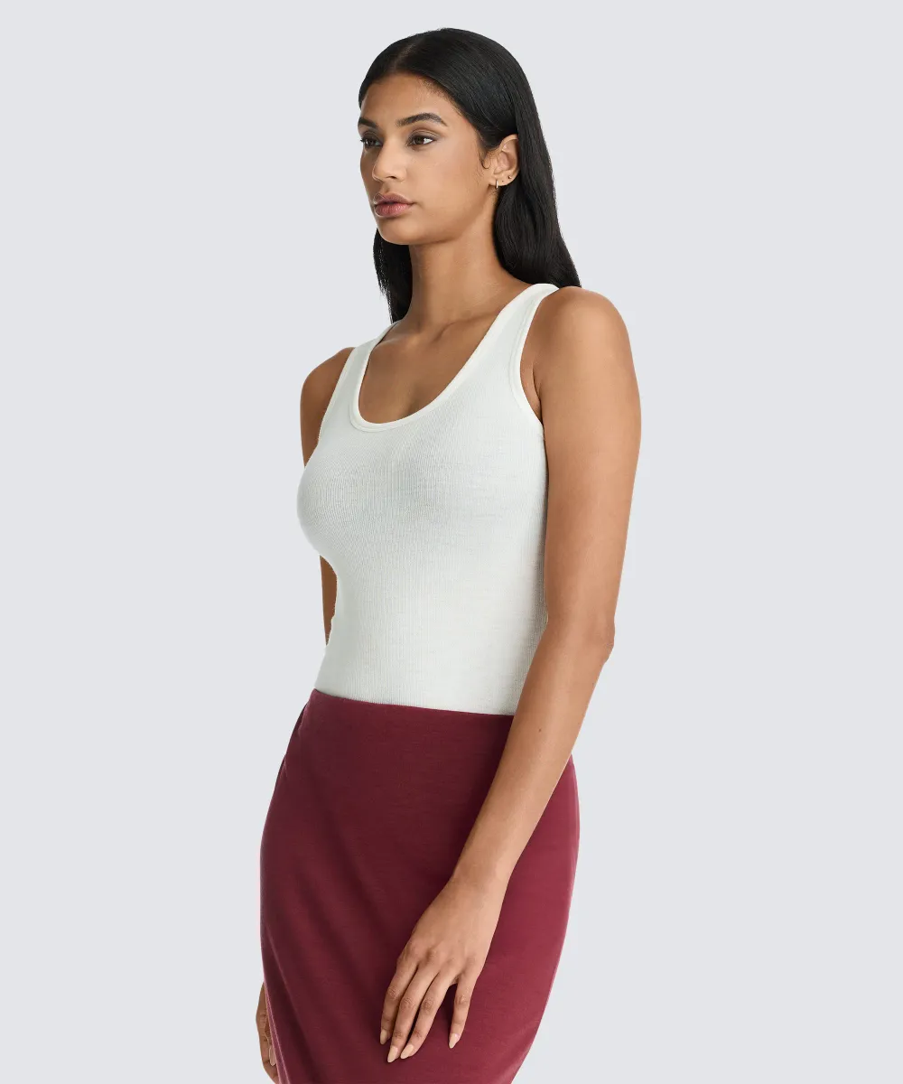 Women's Merino Rib Scoop Neck Tank 30