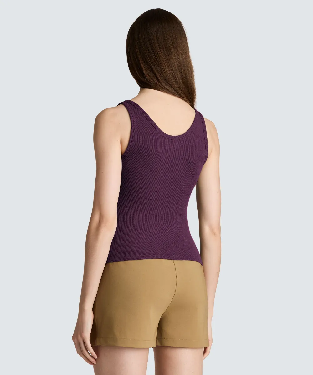 Women's Merino Rib Scoop Neck Tank 4